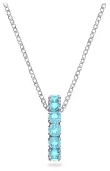 Swarovski 5643754 Exalta Pendant - Blue, Rhodium Plated Jewellery