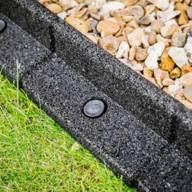 Flexiborder Black 2 X 1M Flexible Garden Edging For Garden Borders - Lawn Edging For Pathways And Landscaping