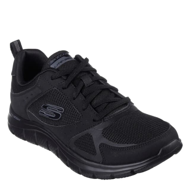 Skechers Womens Track Casual Low-Top Trainers Black female 2 (35)