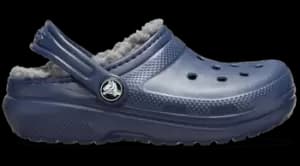 Crocs Classic Lined Clogs Kids Navy / Charcoal J1