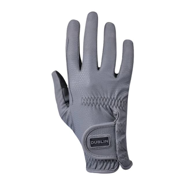 Dublin Mens Everyday Riding Gloves in Grey Size: XS Grey Male XS