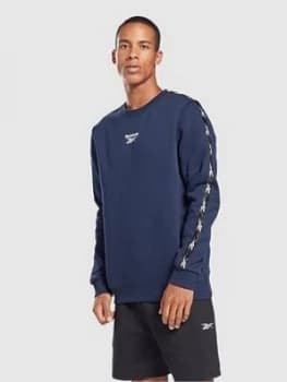 Reebok Essentials Tape Crew, Navy Size M Men