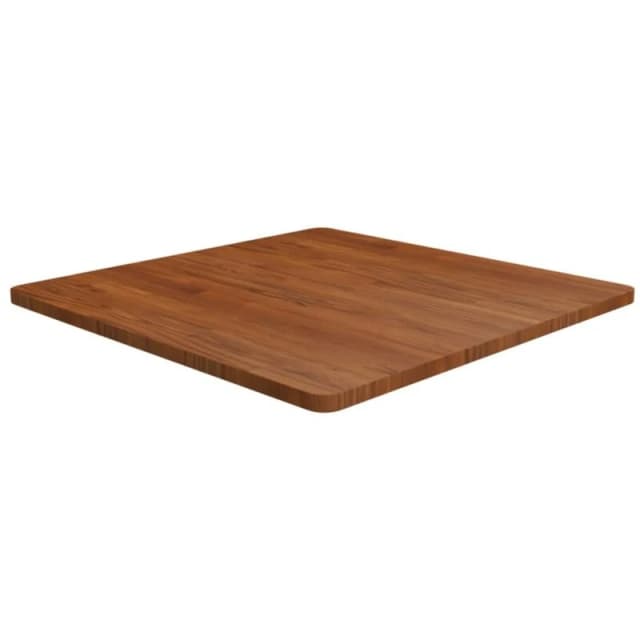 Vidaxl Square Table Top Dark Brown 80X80X2.5Cm Treated Solid Wood Oak, Brown 343046