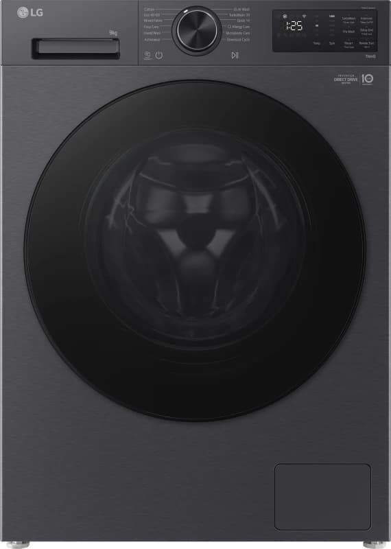 LG VX50 Series Counter-Depth MAX F2X50S9TBB WiFi-enabled 9KG 1200 Spin Washing Machine - Matte Black 8806096592793