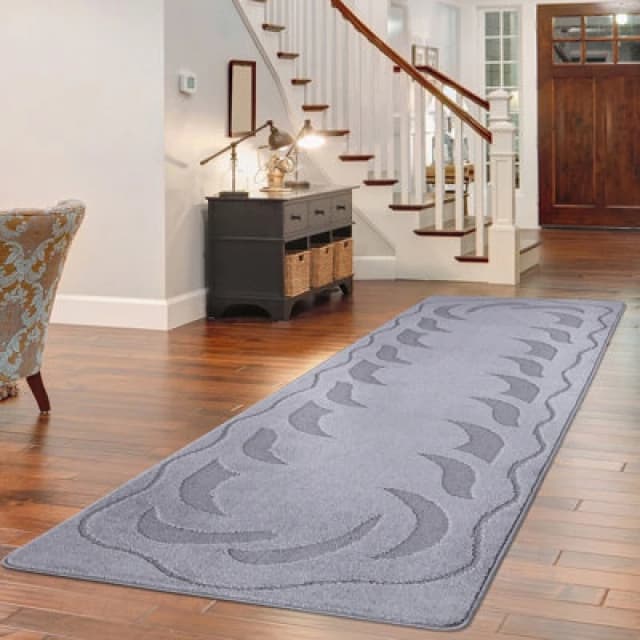 Smart Living Heavy Duty Machine Washable Runner For Hallway, Kitchen Non Slip Floor Mats, Door Mat 80Cm X 150Cm - Dark Grey