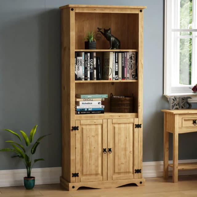 Lassic Vida Designs Corona 2 Door Bookcase Pine unisex 2 Door