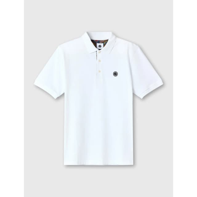 Pretty Green Mens Short-Sleeve Polo Shirt White male Small