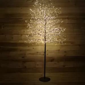 1.8m 6ft Outdoor Black Micro Dot Christmas Blossom Tree with 900 Warm White led