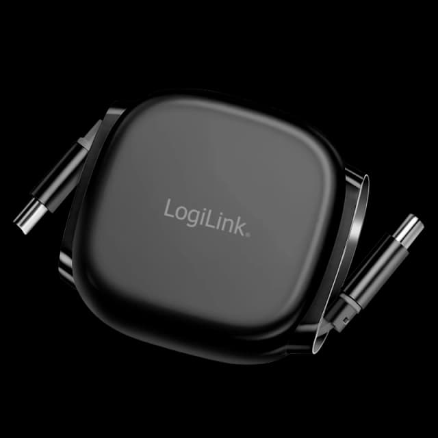 LogiLink USB 2.0 Type-C cable. C/M to C/M. retractable. 480 Mbps. 60W.