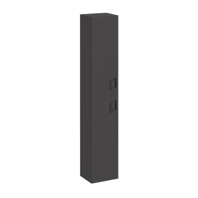 Balterley Bathroom 2 Door Tall Storage Unit Cabinet - 350 x 300mm, Dark Grey Dark Grey Unisex