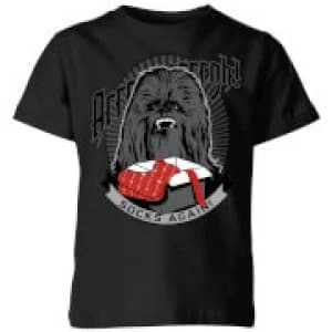 Star Wars Chewbacca Arrrrgh Socks Again Kids Christmas T-Shirt - Black - 11-12 Years
