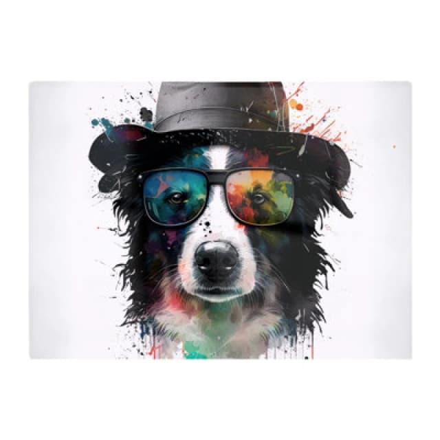 Warren Reed Designer Border Collie Dog Chopping Board