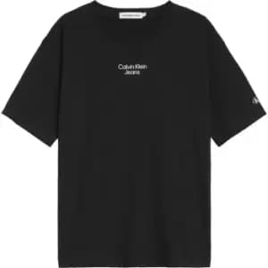 Calvin Klein Jeans Stack Logo Relaxed T-Shirt - Black