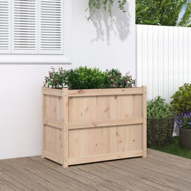 vidaXL Garden Planter 90x50x70cm Solid Wood Pine, Brown 837469