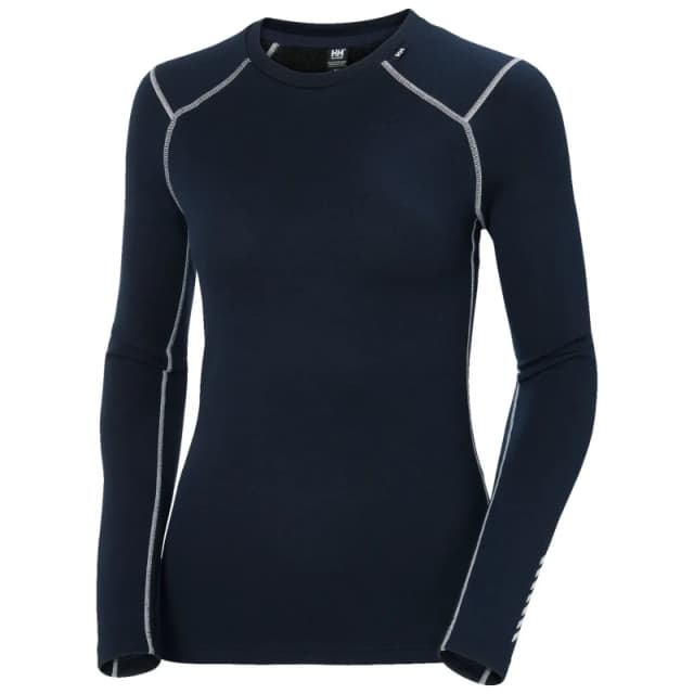 Helly Hansen Womens round-neck base layer Helly Hansen Lifa Merino Midweight Crew Bleu Female L