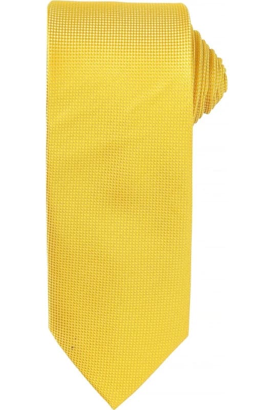 Premier Premier Men Micro Waffle Formal Work Tie Pack of 2 in Yellow Yellow One Size Male 5059269154202
