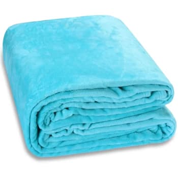 Cuddle TV Sofa Blanket Day Bed Throw Snuggle Cosy Cuddly Soft Fleece 200x150 - hellblau (de)