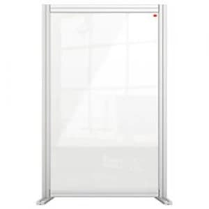 Nobo Premium Plus Protection Desk Sneeze Guard Plexiglass Acrylic Transparent 1000 x 600 x 400 mm