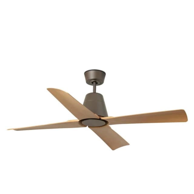 Netlighting Typhoon Medium Brown Wood IP44 DC Ceiling Fan 6 Speed Brown Unisex