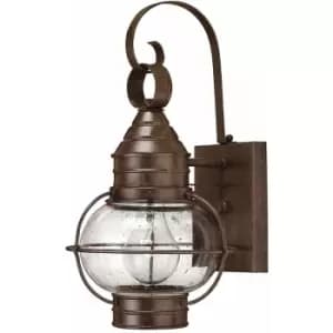 Wall Light Onion Lantern Design Clear Seedy Glass Sienna Bronze LED E27 60W