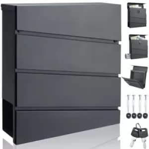 Letterbox Letter Post Mail Postbox Letter Steel Wall Mount Mailbox Newspaper New