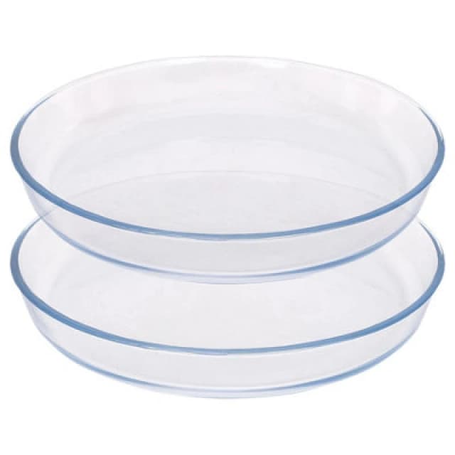 Argon Tableware Round Glass Oven Dishes - 32Cm X 32Cm - Pack Of 2