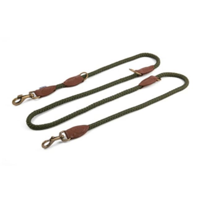 Ancol Green Heritage Rope Multiway 2m x 12mm Training and Control Lead Green