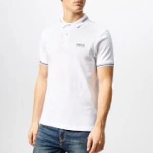 Barbour International Mens Essential Tipped Polo Shirt - White - M