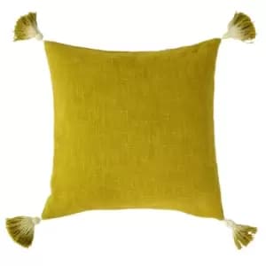 Eden Slub Cotton Cushion Moss