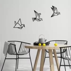 Oragami Black Decorative Wooden Wall Accessory