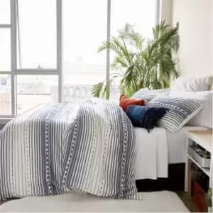 Peri Home Yarn Dyed Tufted Stripe Duvet Cover - Blue