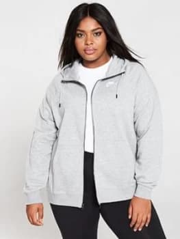 Nike Sportswear Essential Fz Hoodie (Curve) - Grey Heather