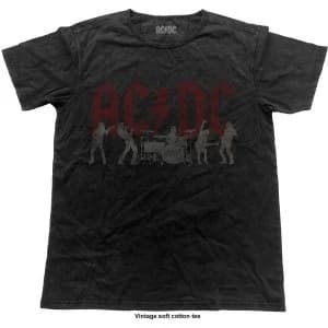 AC/DC - Vintage Silhouettes Unisex Small T-Shirt - Black