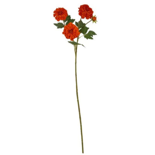 Hill Interiors Orange African Marigold Large Spray Artificial Flower - Plastic - L11 X W11 X H100 Cm - Red