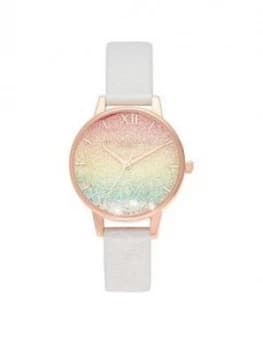 Olivia Burton Rainbow Wishing Rainbow Face Strap Watch