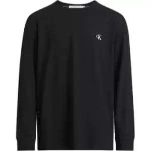 Calvin Klein Jeans Monologo Ls Back Graphic Tee - Black