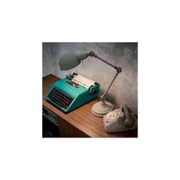 Ideal Lux Truman - 1 Light Adjustable Table Lamp White, Brass, Grey, E27