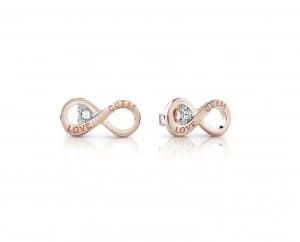 Guess Rose Gold Plated Endless Love Infinity Earrings
