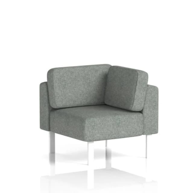 Brixworth Modular Seating Corner Unit with White in Rivet Fabric - Prime