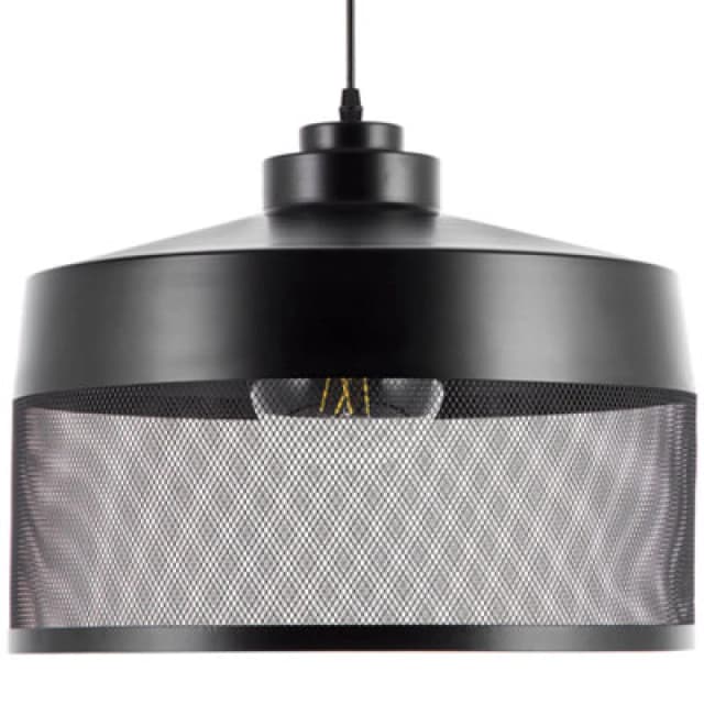 Beliani Pendant Lamp Cardener Metal Black