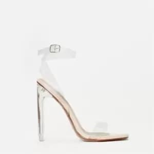 Missguided Clear Square Toe Heeled Sandals - None
