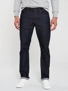 Tommy Jeans Ryan Straight Fit Comfort Jeans - Indigo, Navy, Size 30, Inside Leg Long, Men