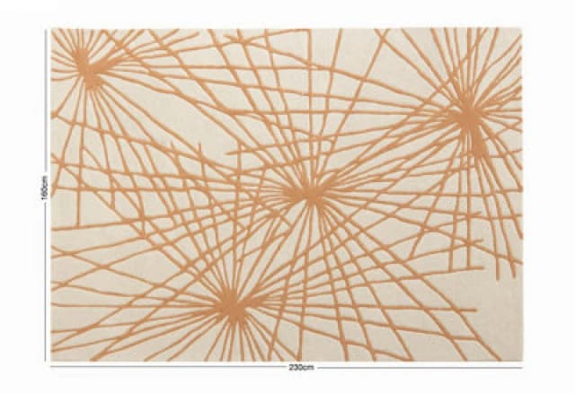 Esselle Home Aura Starburst Natural / Orange 160 X 230Cm Rug