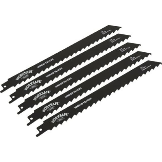 Loops 5 PACK 225mm Reciprocating Saw Blade - 3 TPI - Suitable for Cutting Wood Multi