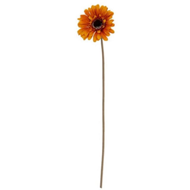 Hill Interiors Soft Yellow Gerbera Stem Artificial Flower - Plastic - L11 X W11 X H53cm - Yellow