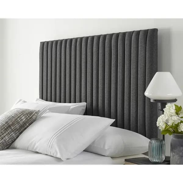 Aspire Catherine Lansfield Soho Collection Headboard, Charcoal - Headboard Size Small Double 4ft 5057632028365