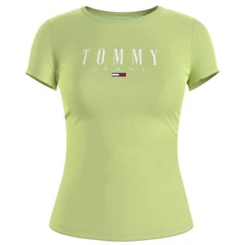 Tommy Jeans Essential Slim Fit T Shirt - LT3 SHADOW LIME