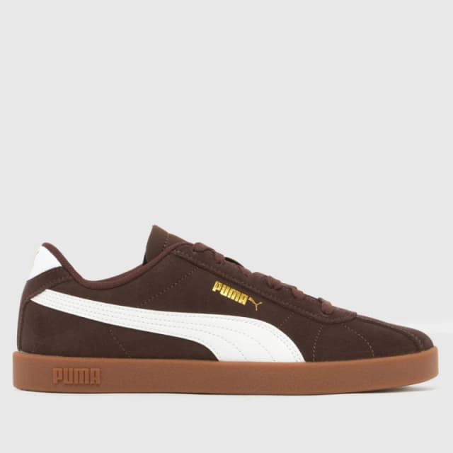 PUMA Club II Era Trainers in Brown & White Brown & White UK 6 (EU 39)