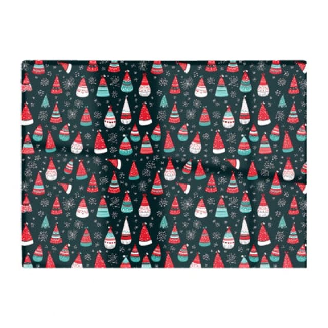 Warren Reed Designer Hand Drawn Cheerful Santa Hats Glass Chopping Board