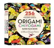 origami chiyogami paper pack book 256 double sided folding sheets includes